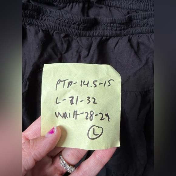 Free Prople Mini Dress Short Sleeve Flowy Ruffle Sundress Hippie Black Size L - Picture 5 of 5